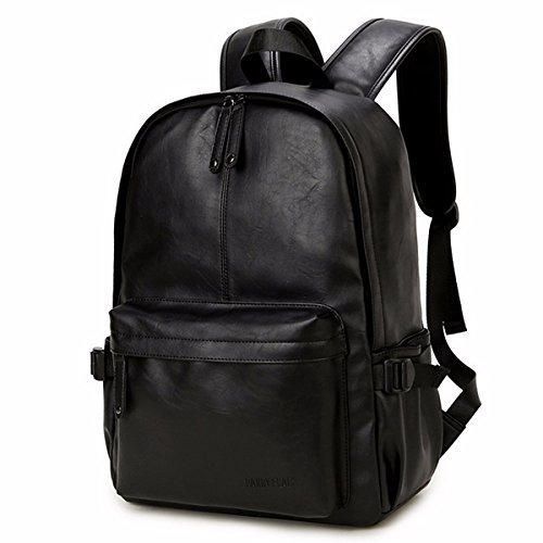 OURBAG Hombres Vendimia Cuero Mochila Mochila Ordenador portátil Cartera Mochila Bolsa de