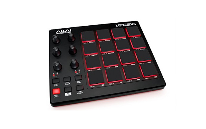 Electrónica Akai Professional MPD 218 Professional - Controlador MIDI USB portátil con 16