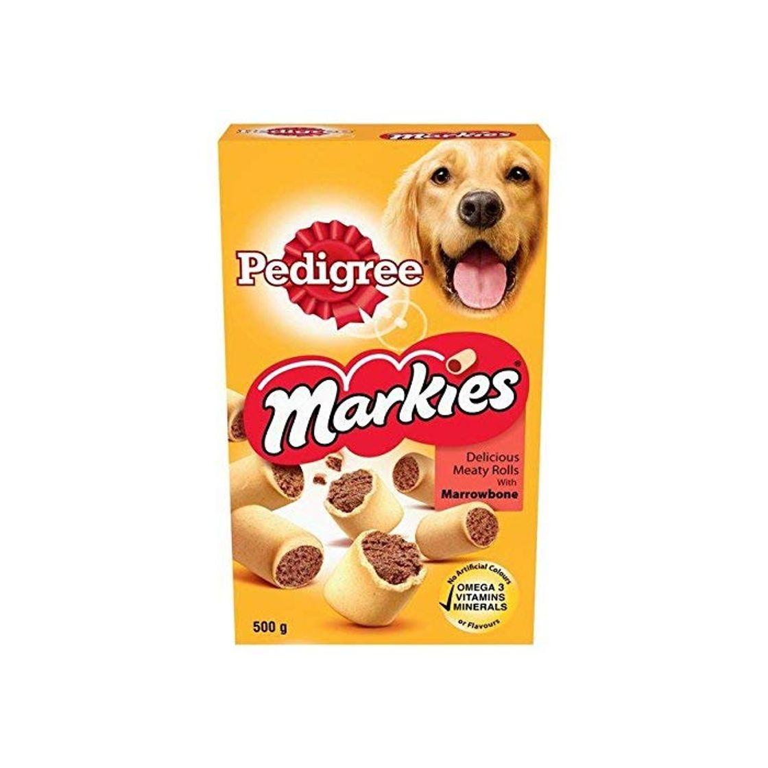 Product Pedigree Markies Lote de 2 cajas de premios de carne rellenos de