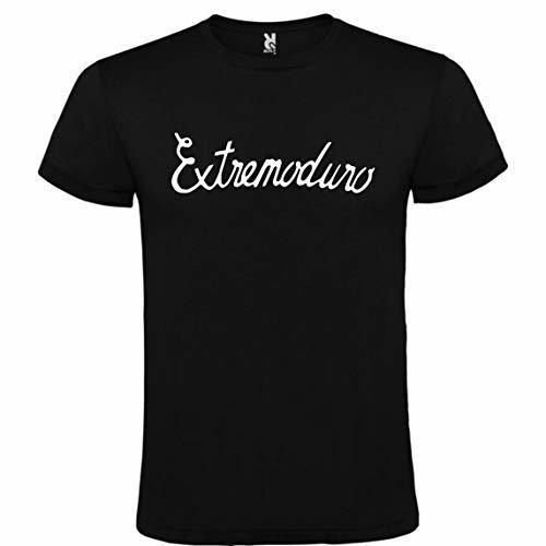 ROLY Camiseta Blanca con Logotipo de EXTREMODURO Hombre 100% Algodón Tallas S