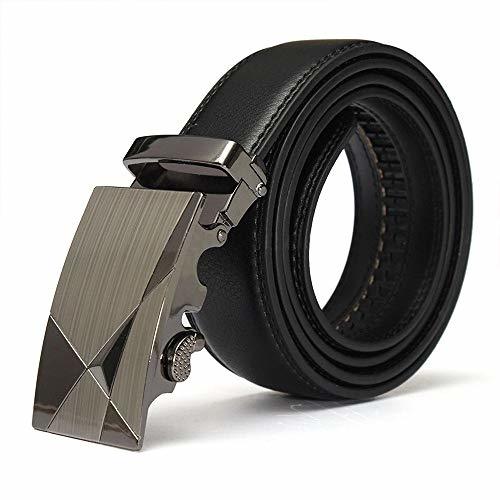 Social Ogquaton Hebilla automática Cinturón de cuero Cinturón de cuero de hombre Cinturón