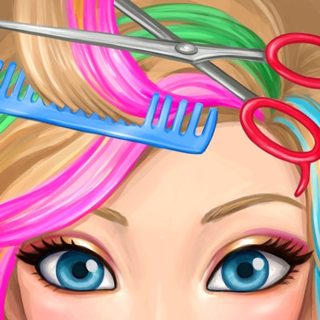 App Hair Salon Makeover - Cut, Curl, Color, Style Hair