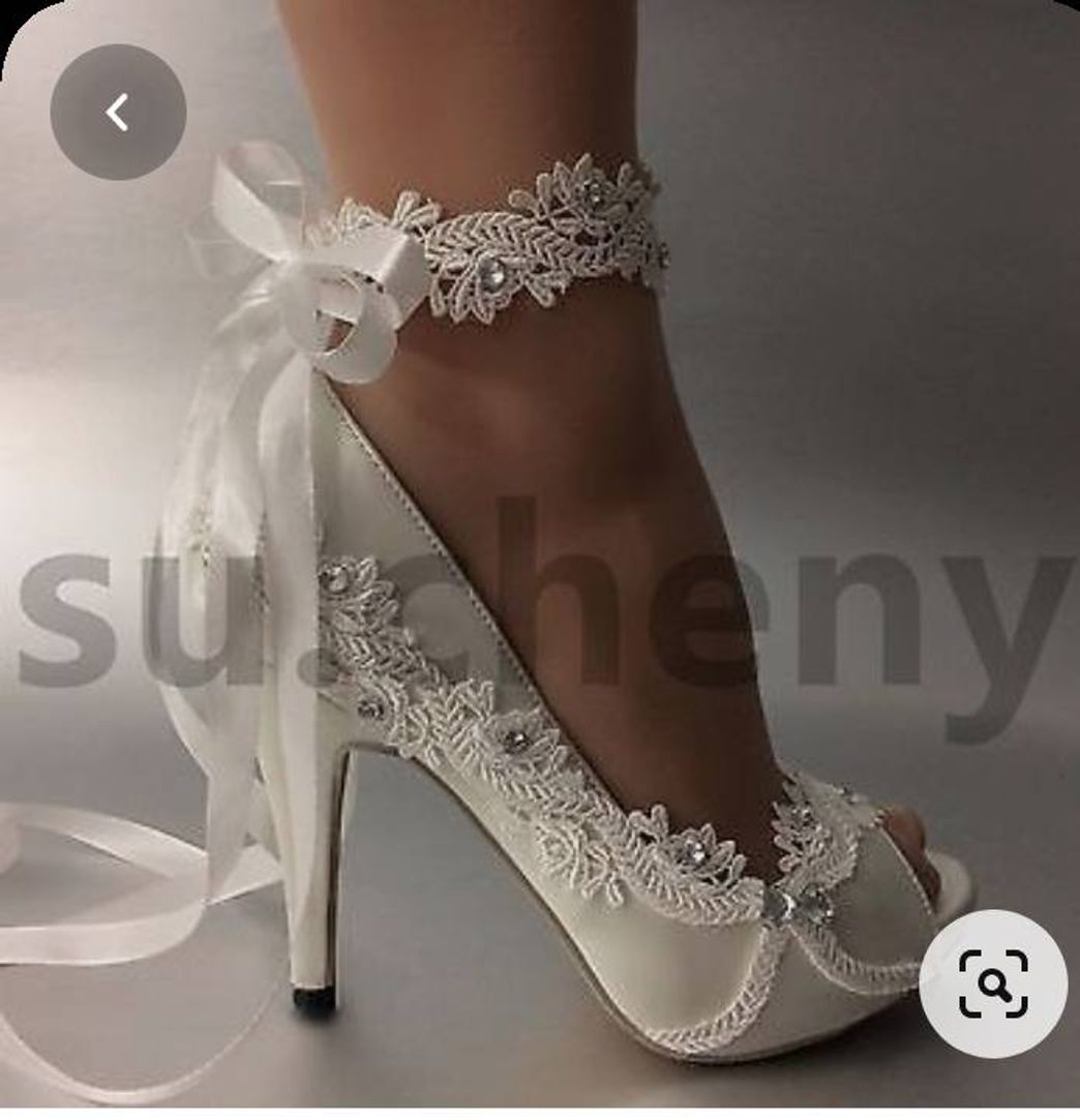 Fashion Sapato branco para casamento 