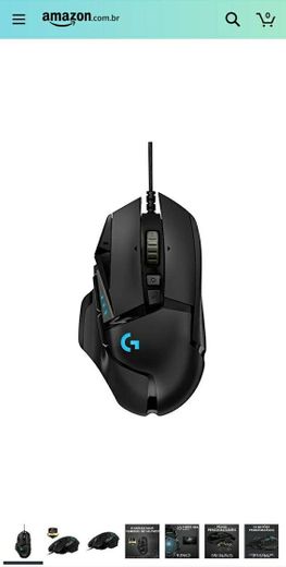 Mouse Gamer RGB Logitech G502 HERO com Tecnologia LIGHTSYNC,