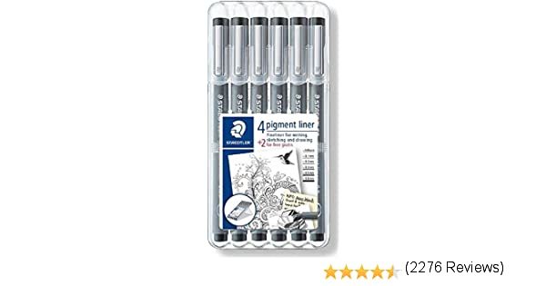 Moda Staedtler 308 SB6P. Rotuladores Fineliner Pigment Liner. Estuche ...