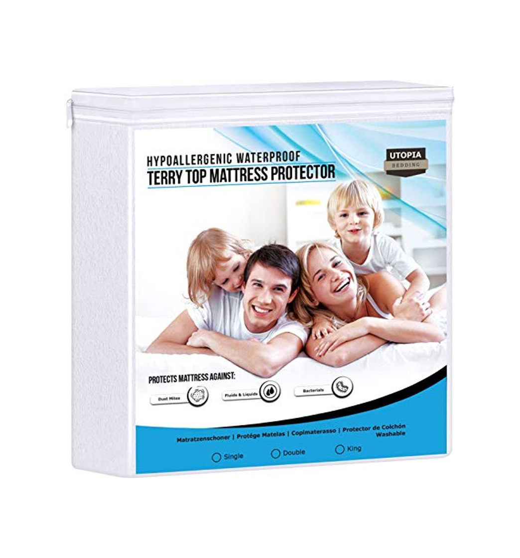 Producto Utopia Bedding Protector de colchón Impermeable hipoalergénico Premium - Funda de colchón