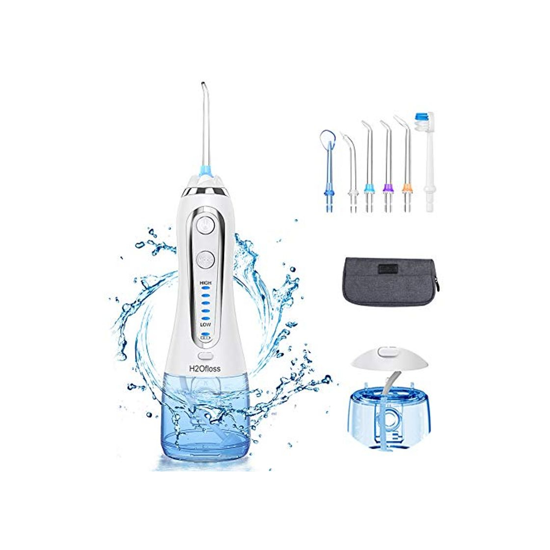 Social ESSEASON Irrigador Bucal Portátil Profesional - 5 Modos Irrigador Dental Recargable