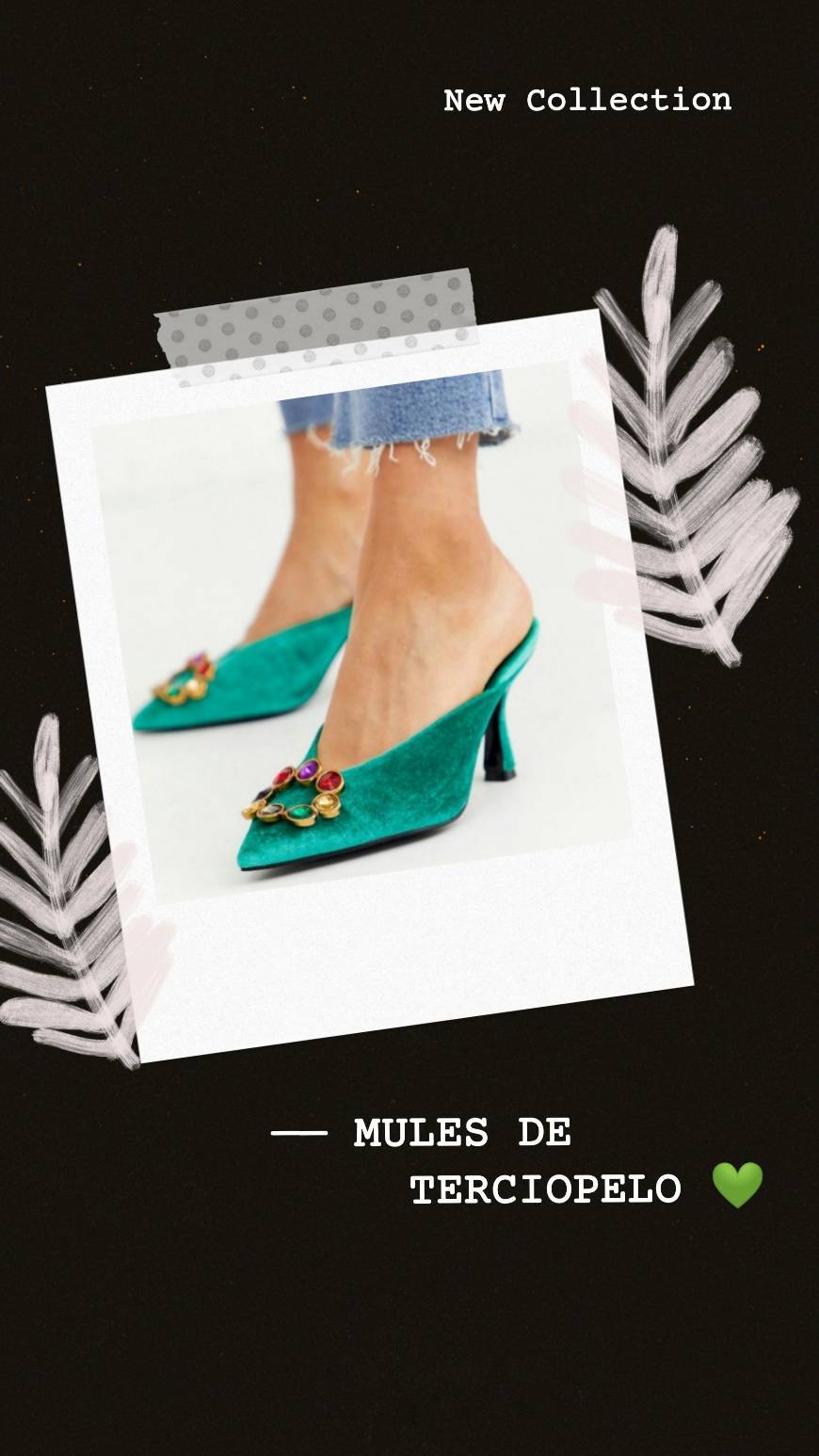 Moda MULES DE TERCIOPELO 💚 