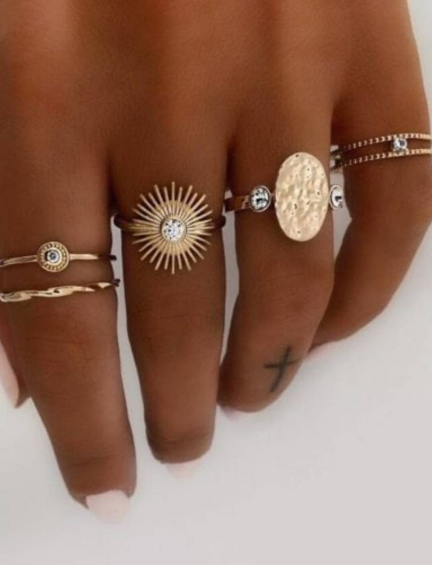 Moda Conjunto de anillos