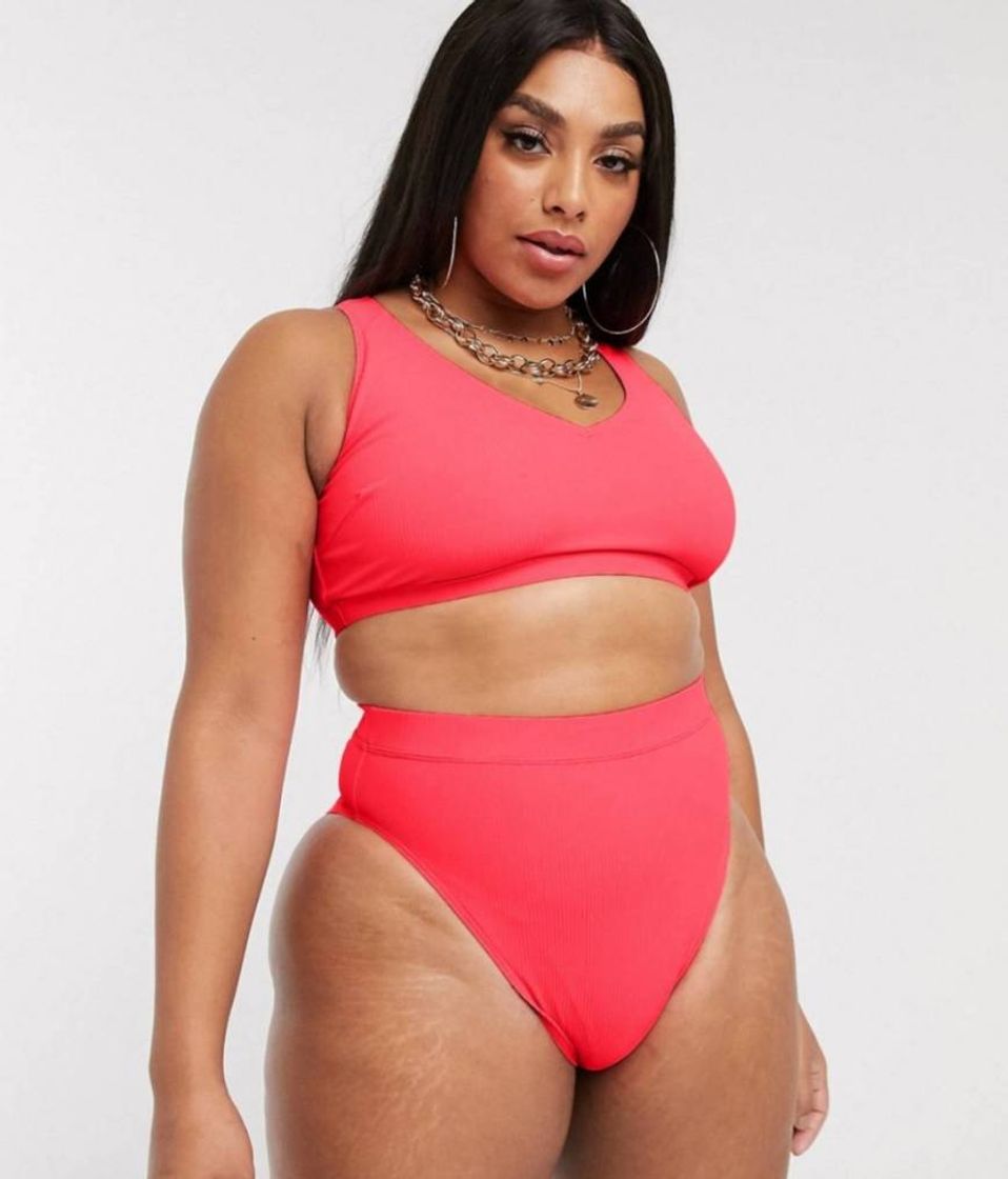 Social Top de Bikini Rojo