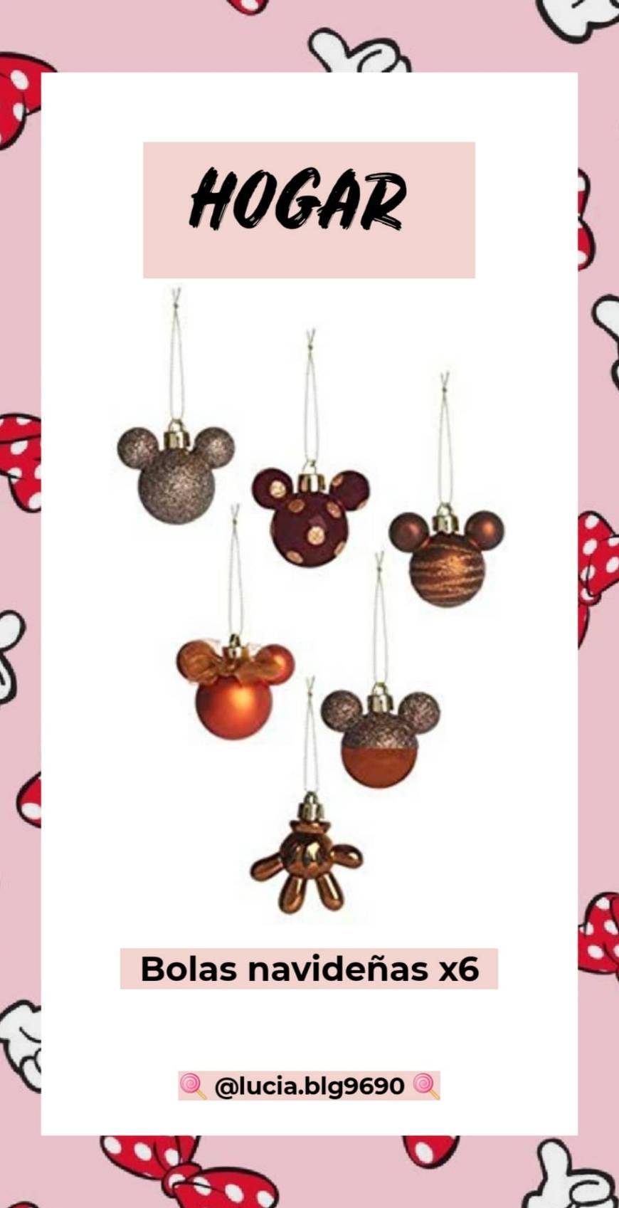 Moda Bolas navideñas Mickey Mouse x6