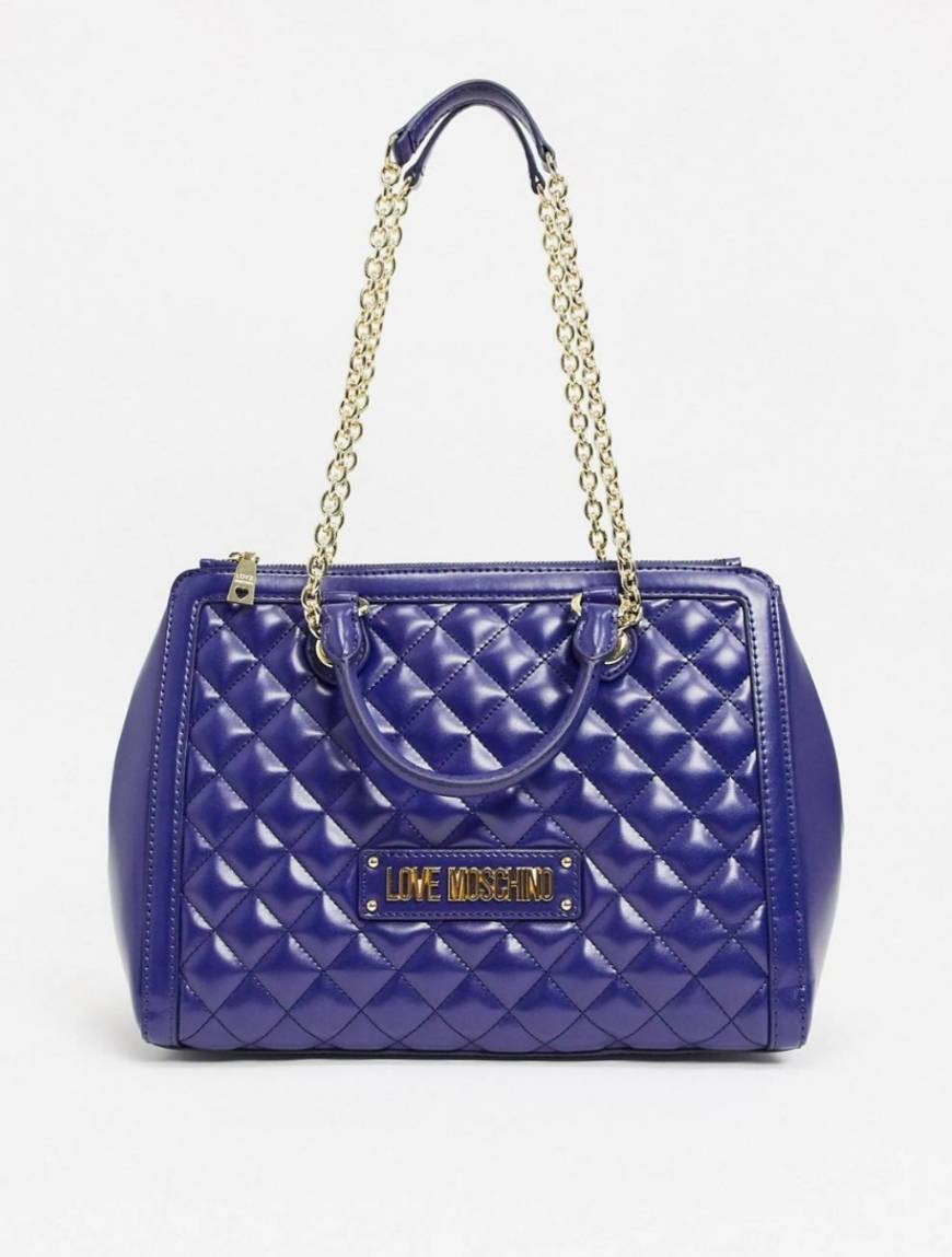 Social Bolso de hombro azul Moschino