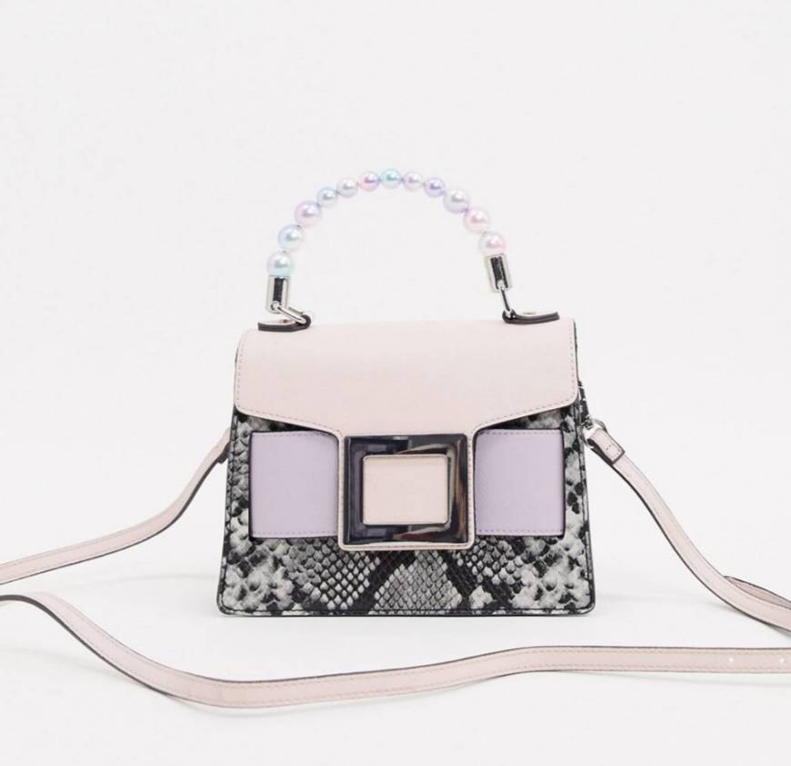 Social Bolso cuentas lila