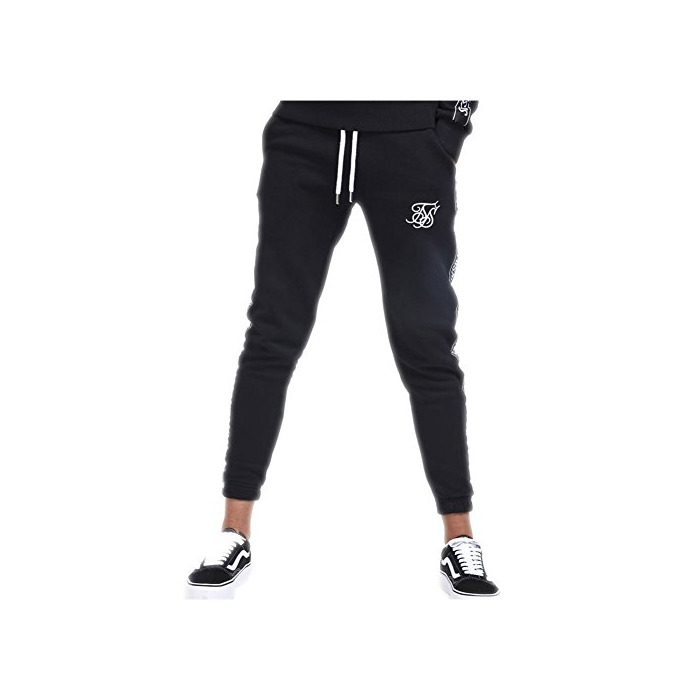 Moda Pantalones Siksilk - Original Tape Joggers negro/blanco talla: 10 S