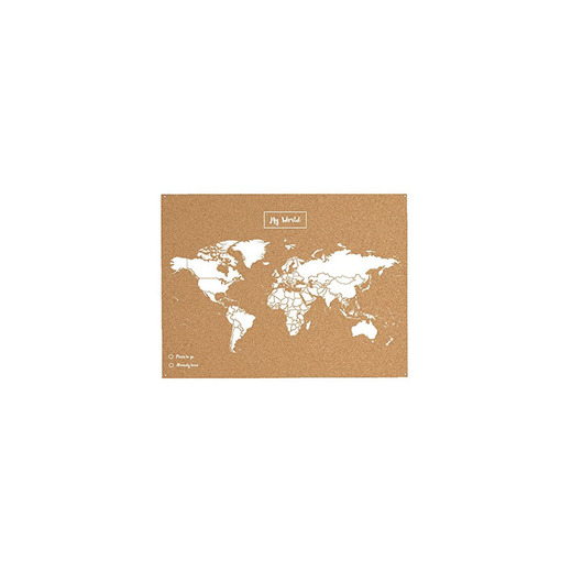 Miss Wood 8436563400032 Map L - Mapa del mundo de corcho, Natural