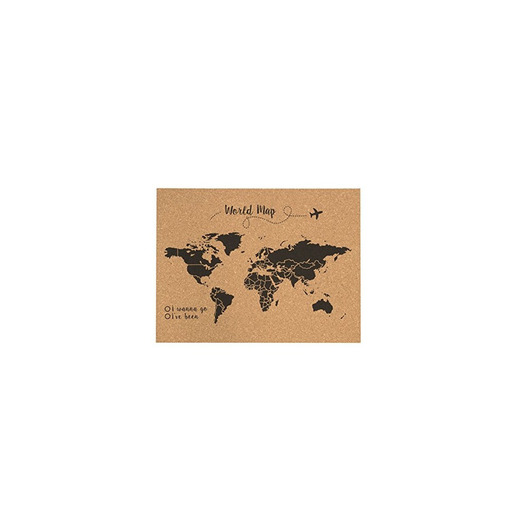 Mapa del mundo de madera, de Decowood