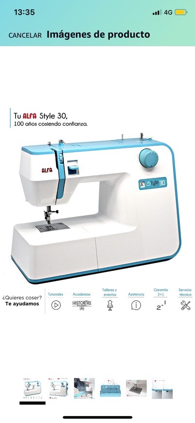 Producto Maquina de coser Alfa style 30