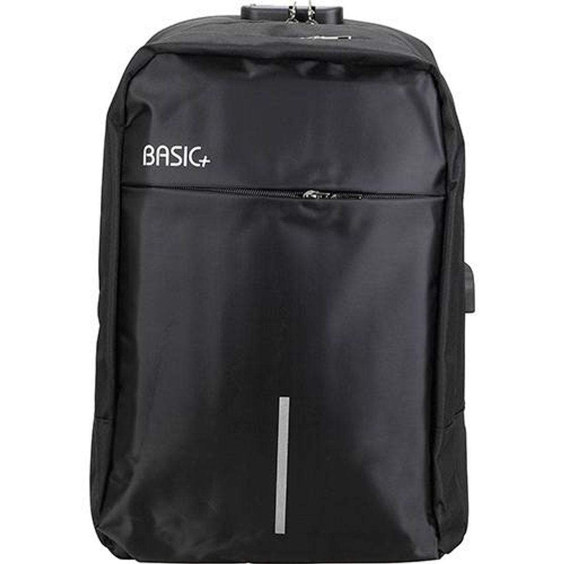 Product Mochila Antifurto com Cabo de Aço e Cadeado com Senha Preto