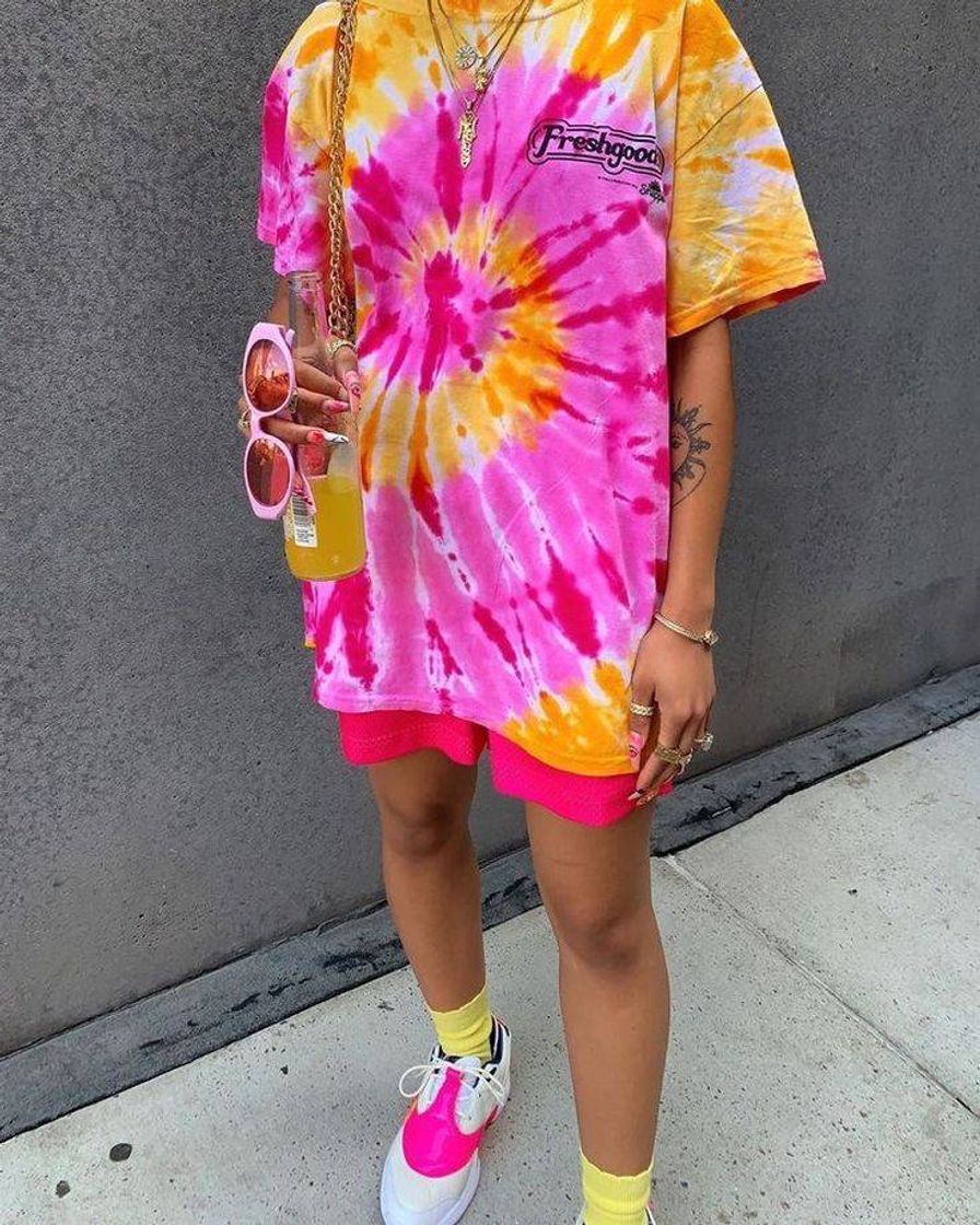 Fashion Blusão Tie Dye