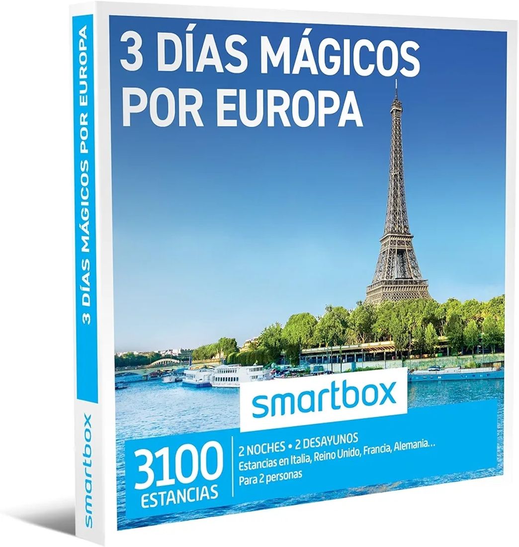 Place Smartbox - Caja Regalo 3 días mágicos por Europa - Idea de Regalo para Mujer - 2 Noches con Desayuno para 2 Personas