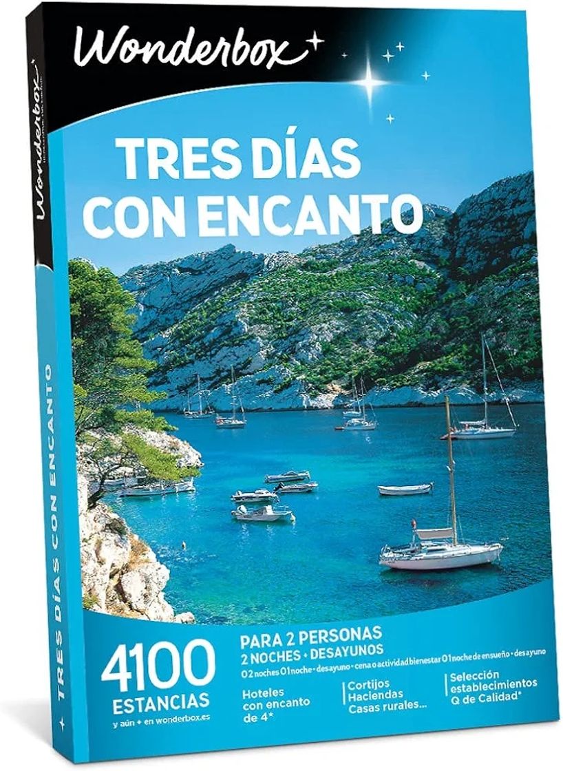 Place Wonderbox - Caja Regalo - Tres Días con Encanto - 4100 Estancias - 2 Noches + Desayunos - Hotel con Encanto de 4* - Ideas Regalo Mujer, Ideas Regalo Hombre