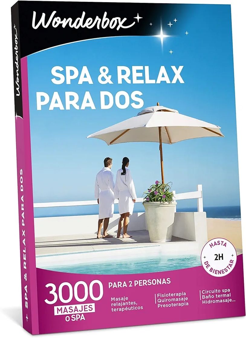 Lugar WONDERBOX - Caja Regalo - SPA & Relax para Dos - 3000 Masages o SPA - para 2 Personas - Ideas Regalo Hombres - Ideas Regalo Mujer