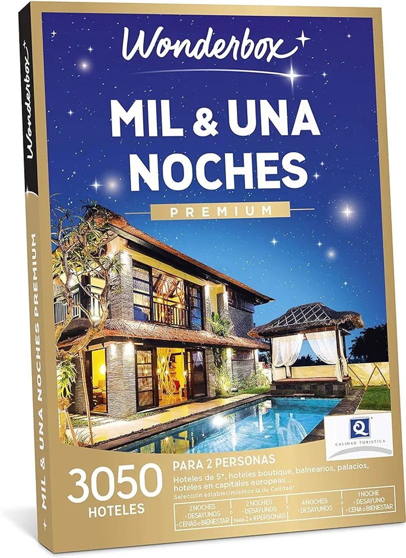 Place WONDERBOX Caja Regalo - MIL & UNA Noches Premium - una Estancia con Diferentes Opciones a Elegir Entre 3.050 hoteles Premium para Dos Personas.