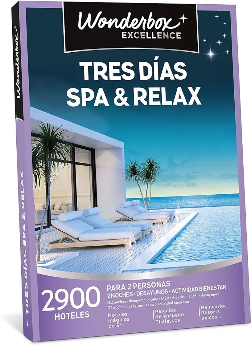 Place WONDERBOX - Idea de Regalo Navidad - Tres DÍAS SPA & Relax - Dos Noches con desayunos y Actividad Bienestar o más Opciones a Elegir Entre 2.900 hoteles para Dos Personas.