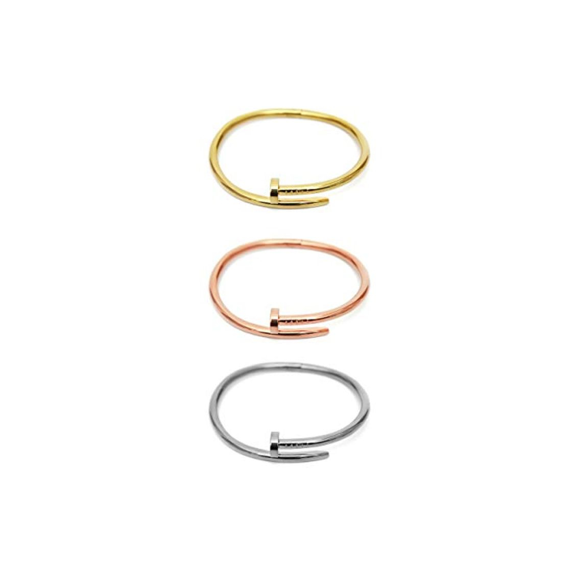 Product ETCBUYS Brazalete De Clavos De Acero Inoxidable De Titanio