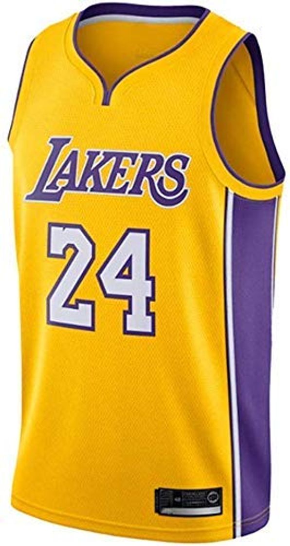 Moda Lakers Kobe Bryant Jersey Nº 24 Camiseta de Baloncesto para Hombre XXL Amarillo