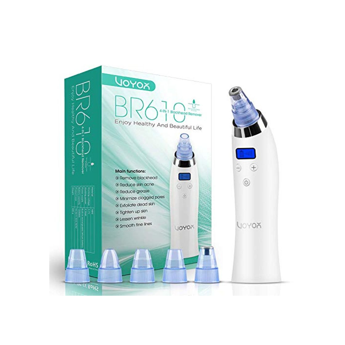 Social VOYOR 4-In-1 Limpiador de Poros Electrico Extractor Puntos Negros Kit Eliminador Puntos