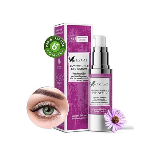 Sérum Contorno de Ojos Antiarrugas Eclat – Sérum Antiarrugas Péptidos Alta Potencia Fórmula con Argirelina y Alantoína más Camomila para un Sérum Contorno Ojos Antiarrugas Seguro y Calmante