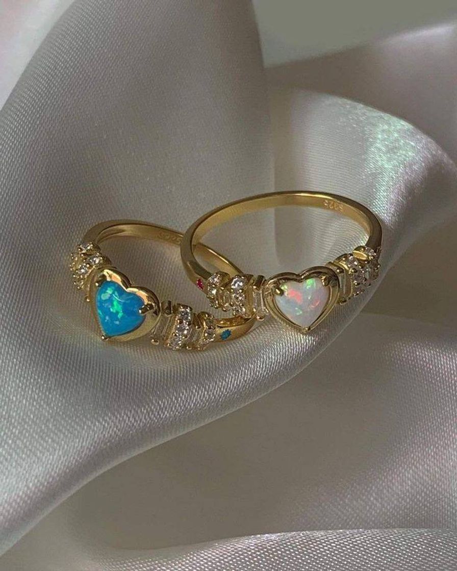 Fashion heart golden rings