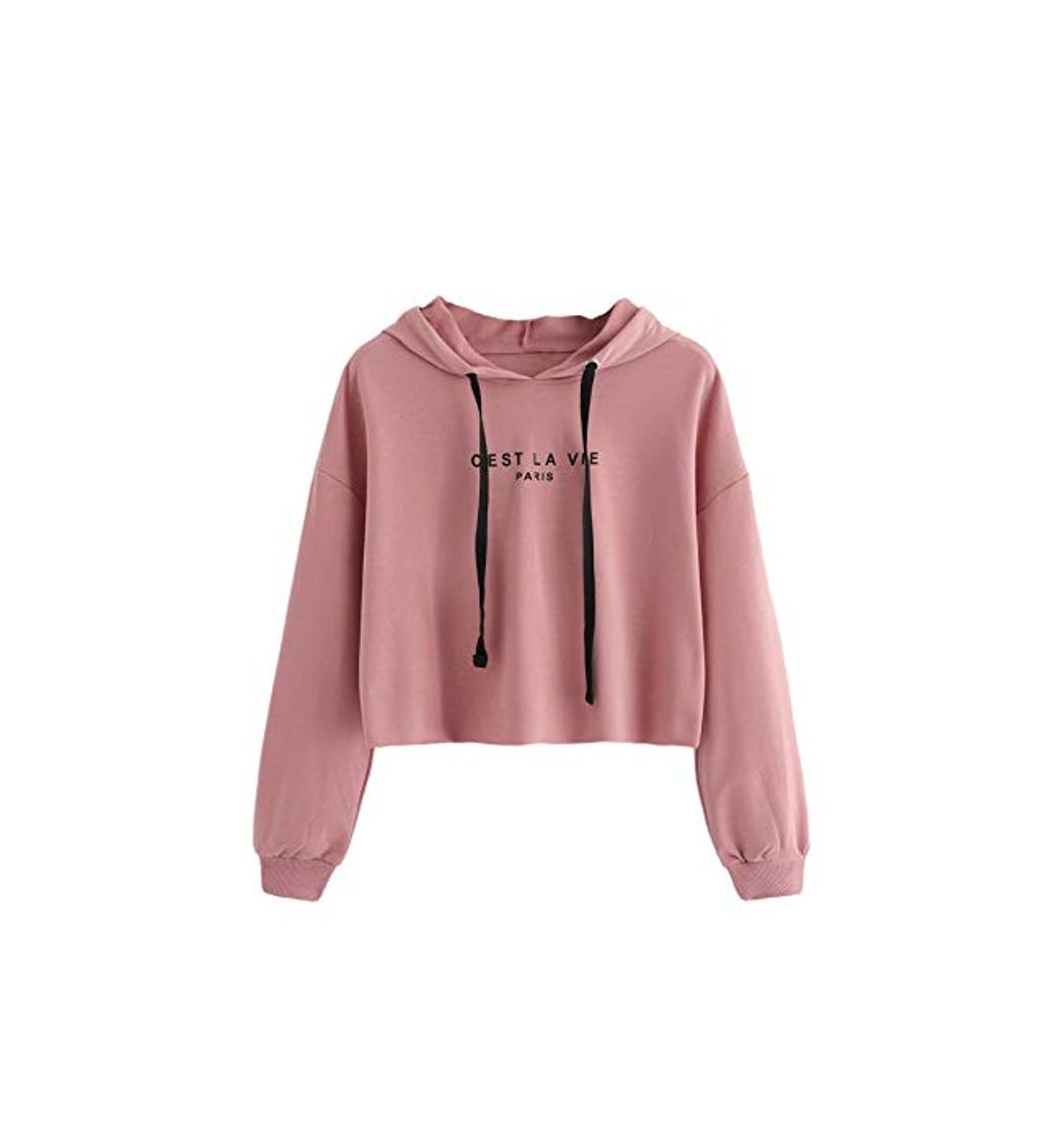 Moda SOLY HUX Mujer Sudaderas con Capucha Manga Larga Otoño Invierno Casual Top