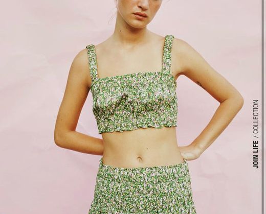 top cropped estampado 