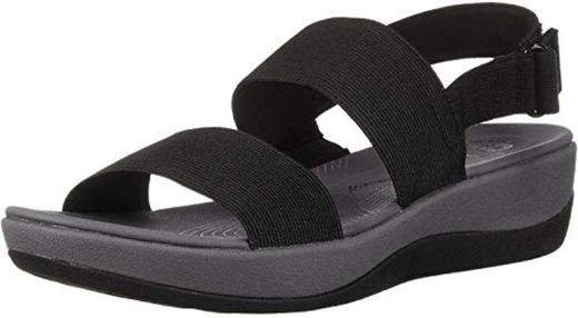 Clarks Arla Jacory, Sandalias de Talón Abierto para Mujer, Negro