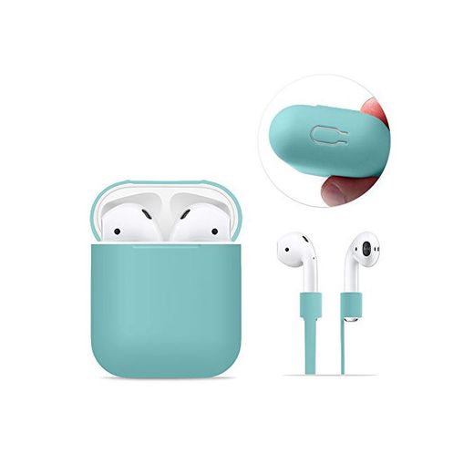 AirPods Case Protective, FRTMA Silicone Skin Case with Sport Strap for Apple