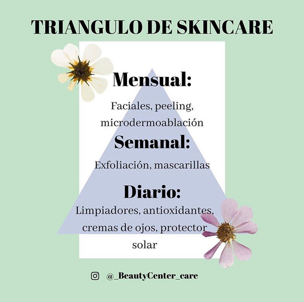 Moda Triángulo de skincare 