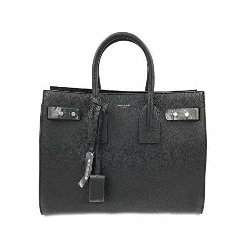 Saint Laurent Sac de Jour Bolso de mano de cuero negro para