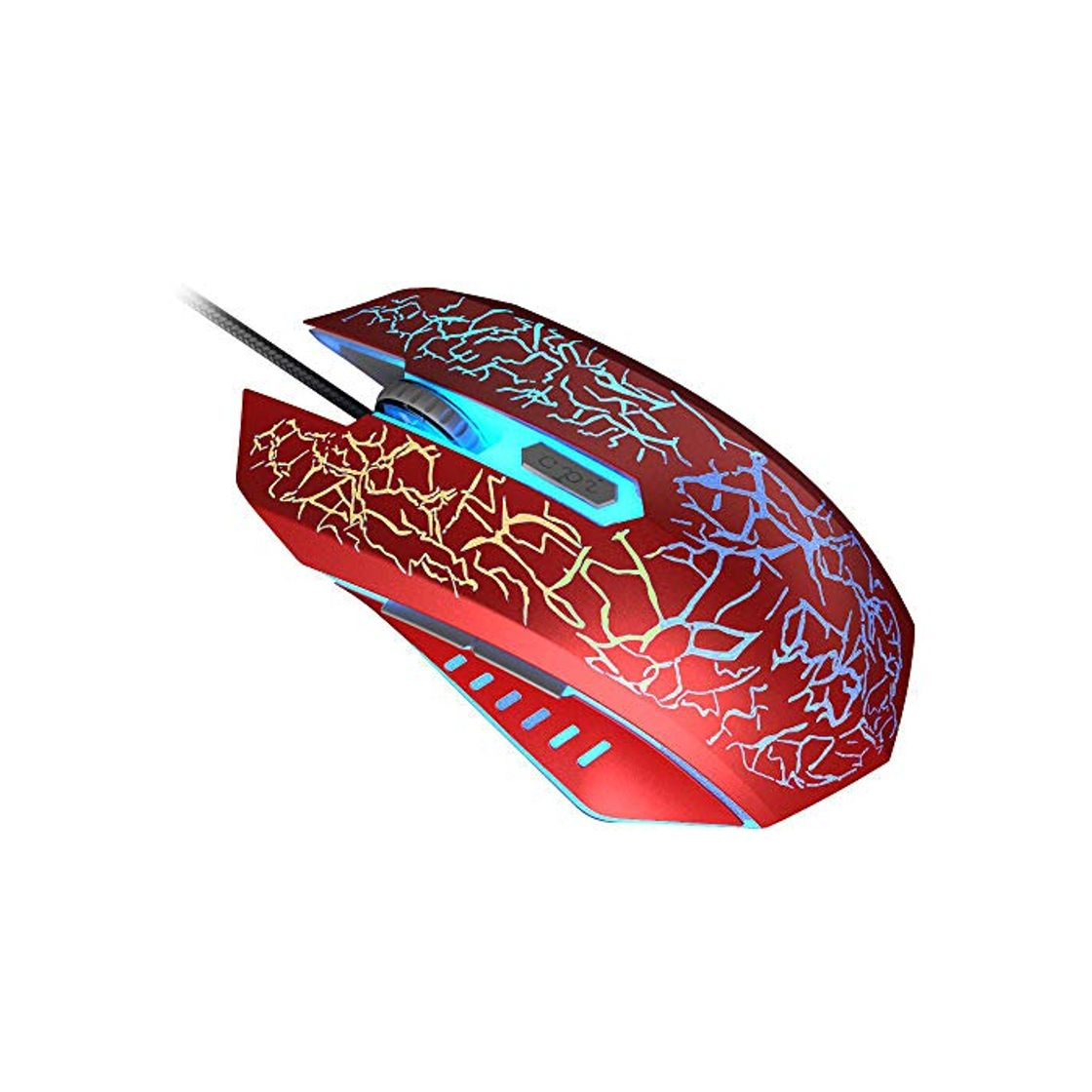 Social VersionTECH. Ratón Gaming con Cable hasta 3600 DPI Ratón Ergonómico Óptico para