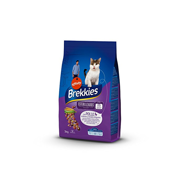 Products Brekkies Pienso para Gatos Gatos Esterilizados con Pollo y Verduras - Paquete