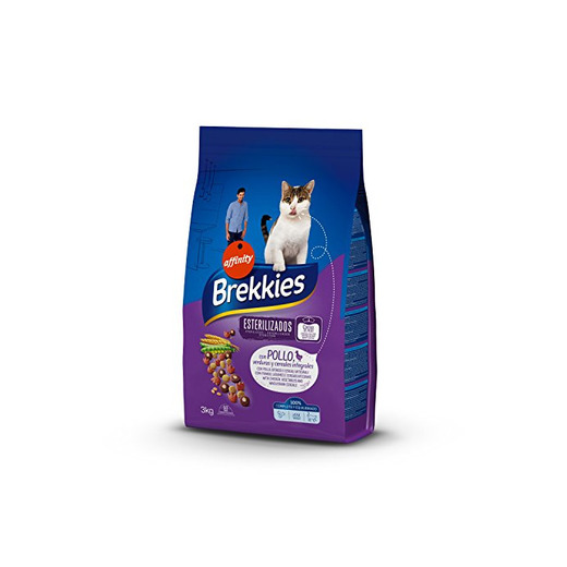 Brekkies Pienso para Gatos Gatos Esterilizados con Pollo y Verduras - Paquete
