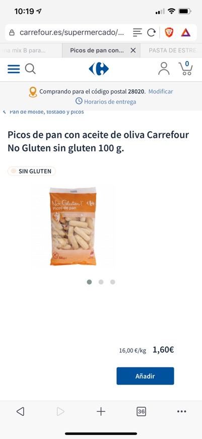 Product Picos con aceite de oliva sin gluten