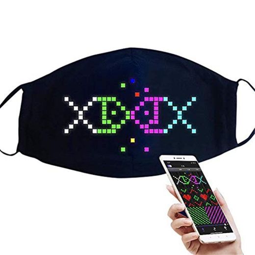 MXXQQ Programable Bluetooth LED Facial Protector