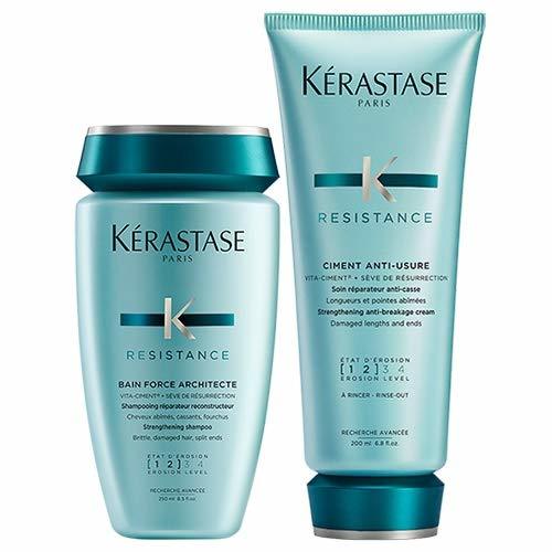 Beauty Kerastase Bain fuerza arquitecto y Ciment anti-usure Duo