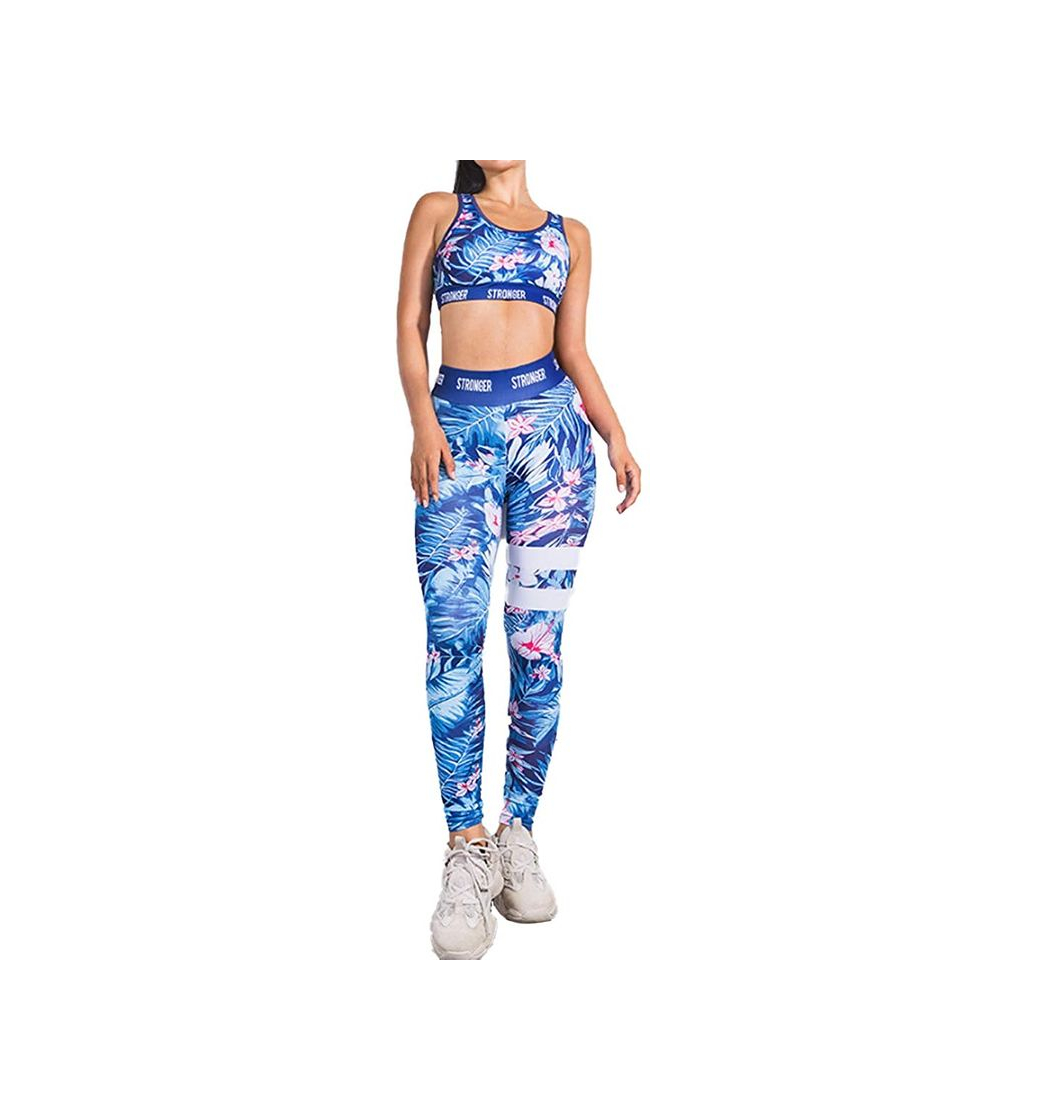 Product Aiweijia Yoga Conjunto Mujer Ropa Deportiva Parte Superior y Polainas Ejercicio Aptitud