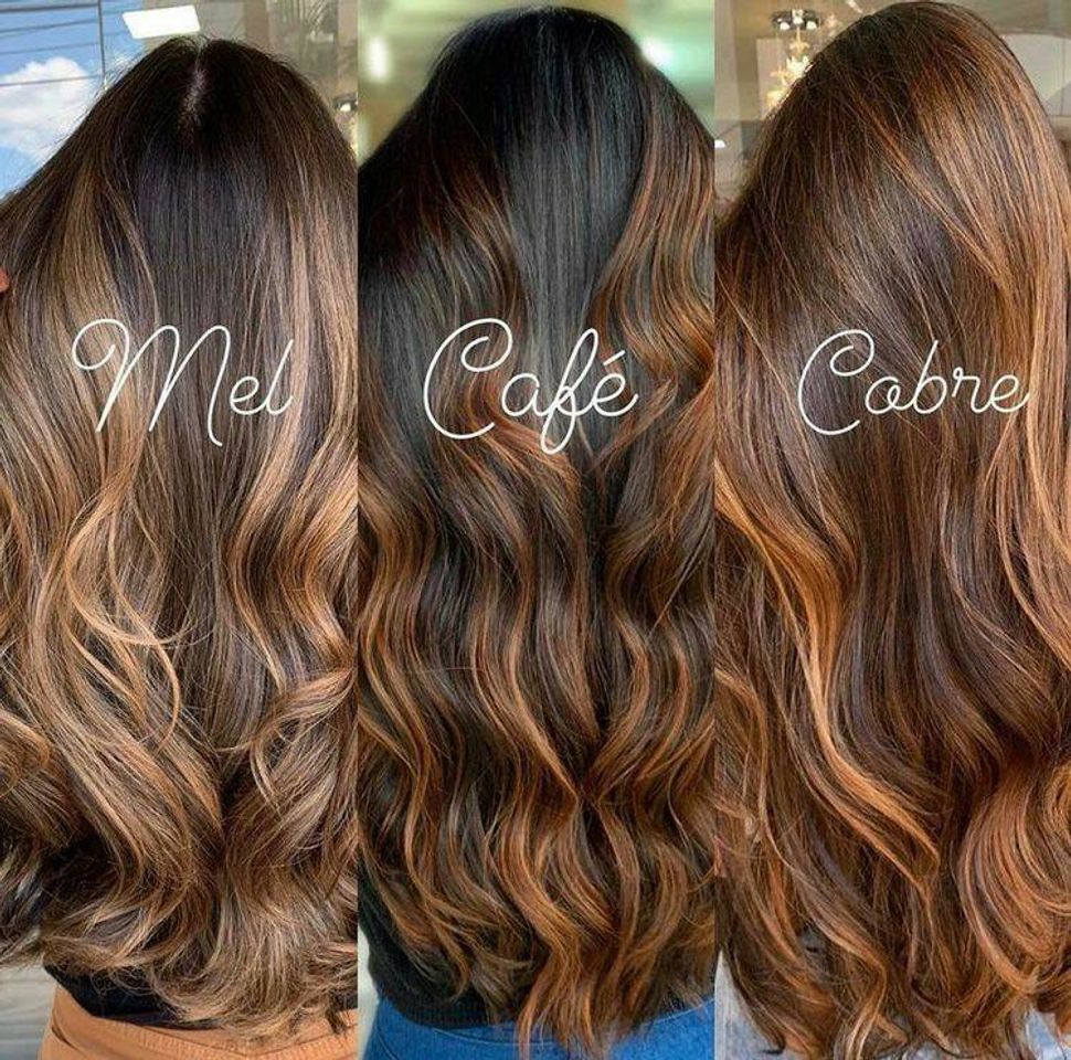 Moda Tipos de  cabelo (morena iluminadas) ✨