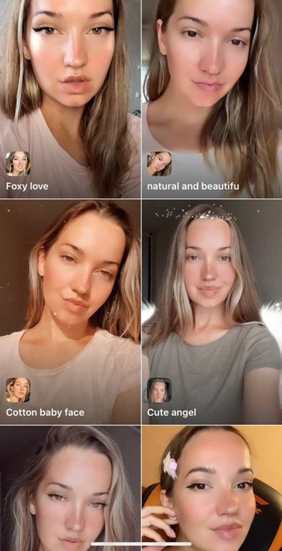 Social chica con muchos filtros 
