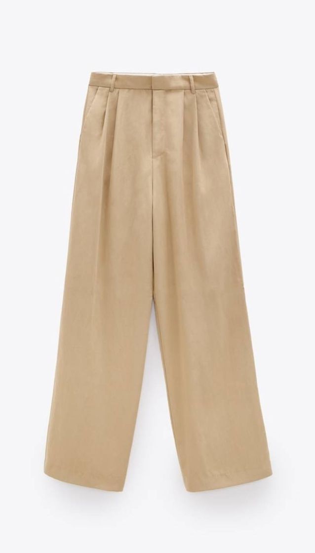 Moda Pantalón ancho pliegues ZARA