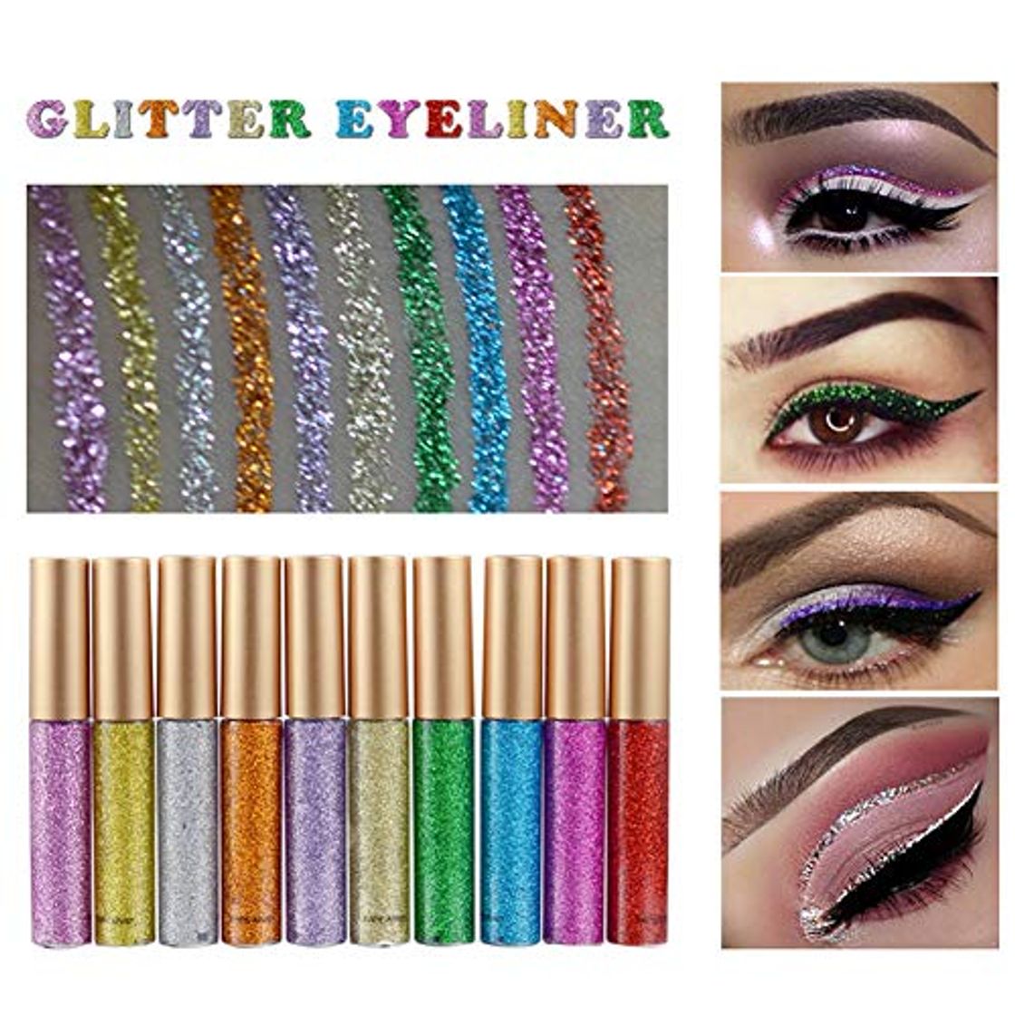 Social Ownest 10 Colors Liquid Glitter Eyeliner